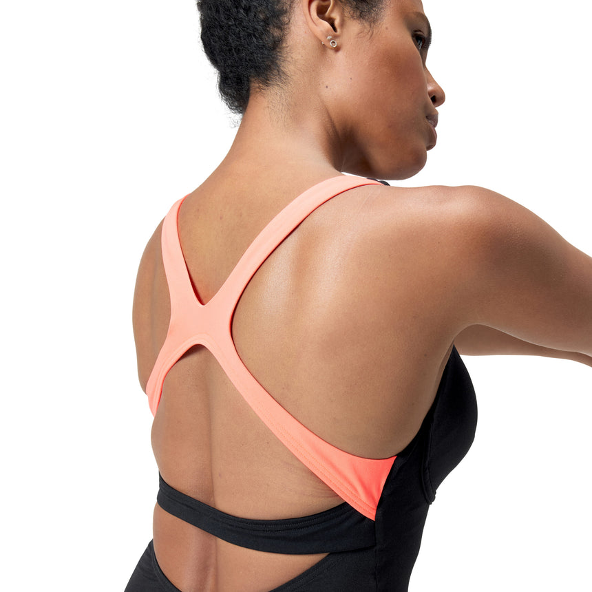 Speedo Badeanzug Flex Band mit BH Schwarz