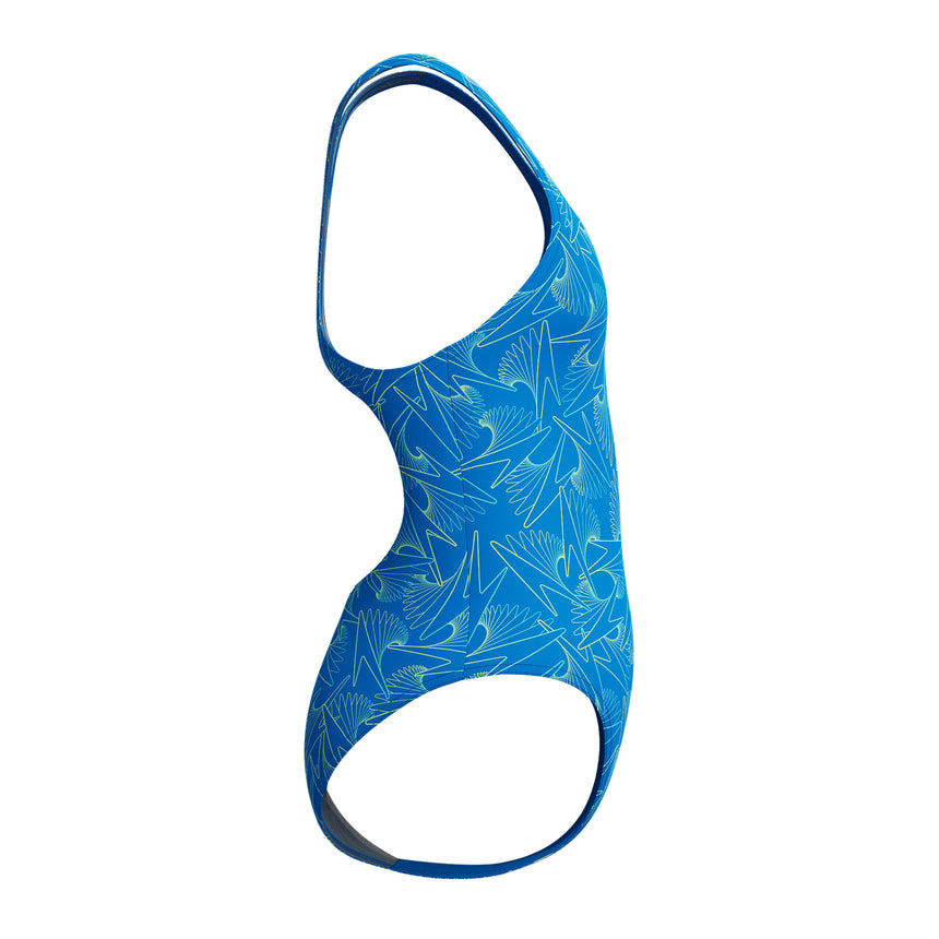 Speedo Mädchen Badeanzug Hyperboom Allover Medalist Blau/Grün