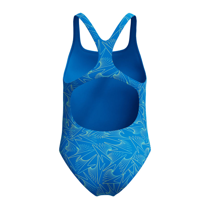 Speedo Mädchen Badeanzug Hyperboom Allover Medalist Blau/Grün