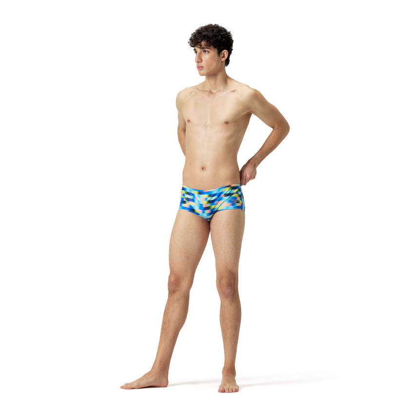 Speedo Zwemslip 14cm Allover Digi Blauw/Groen