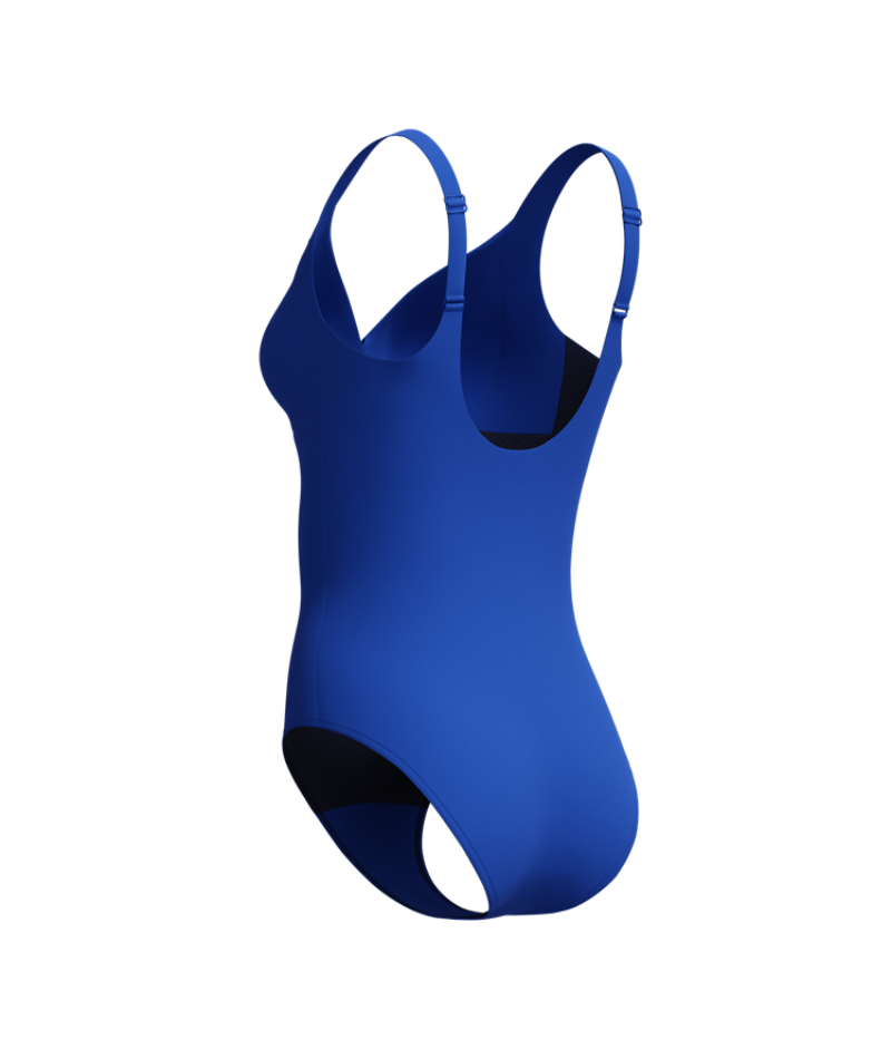 Speedo Dames Corrigerend Badpak Solid Cross Knot Blauw