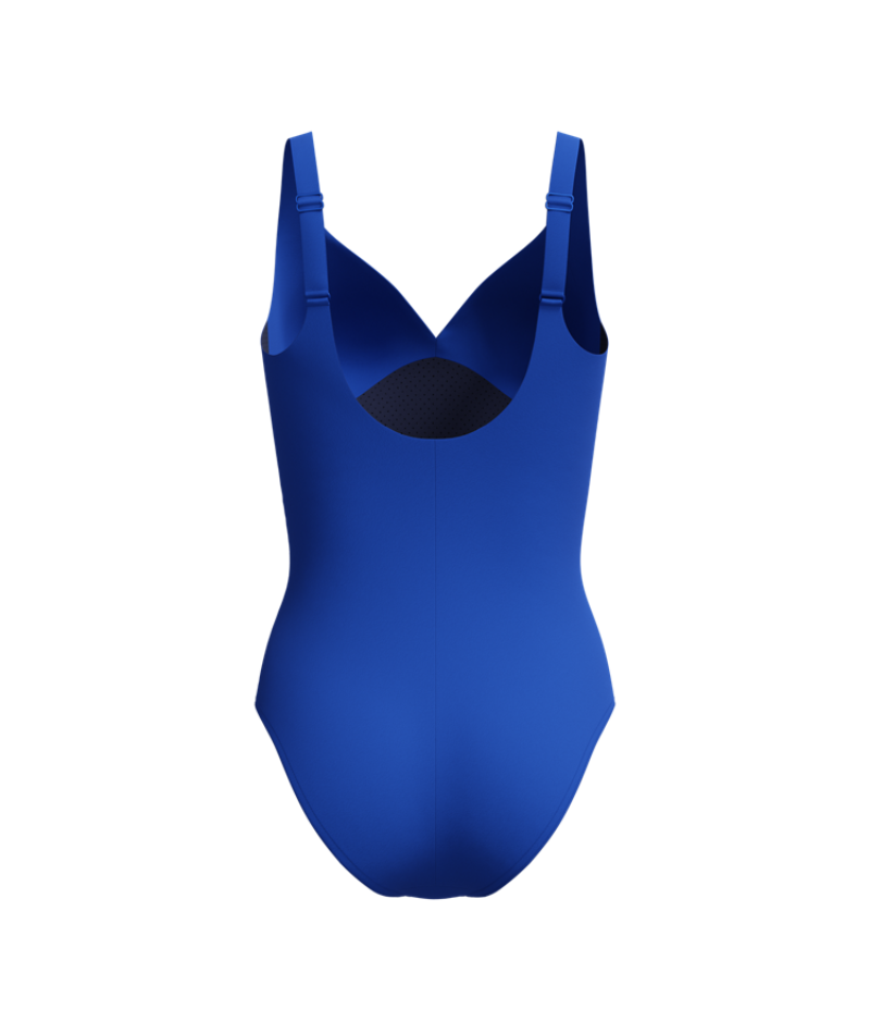 Speedo Dames Corrigerend Badpak Solid Cross Knot Blauw