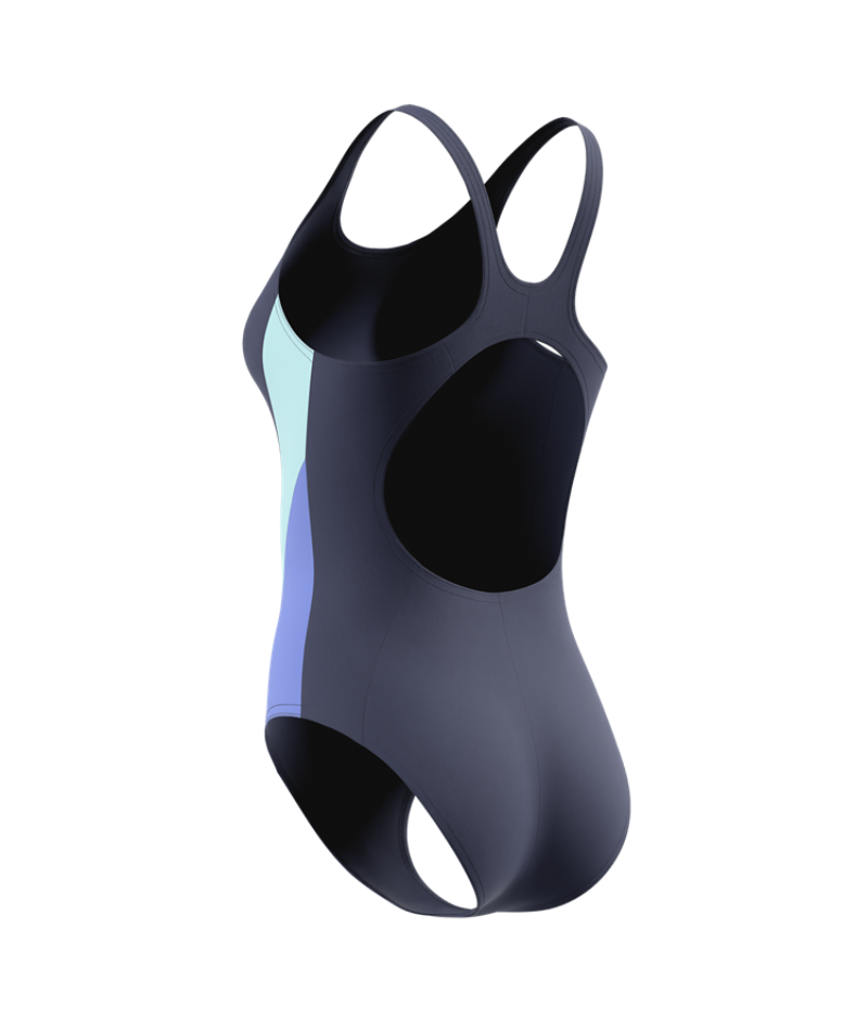 Speedo Badeanzug Colourblock Splice Muscleback Marine/Blau/Lavendel