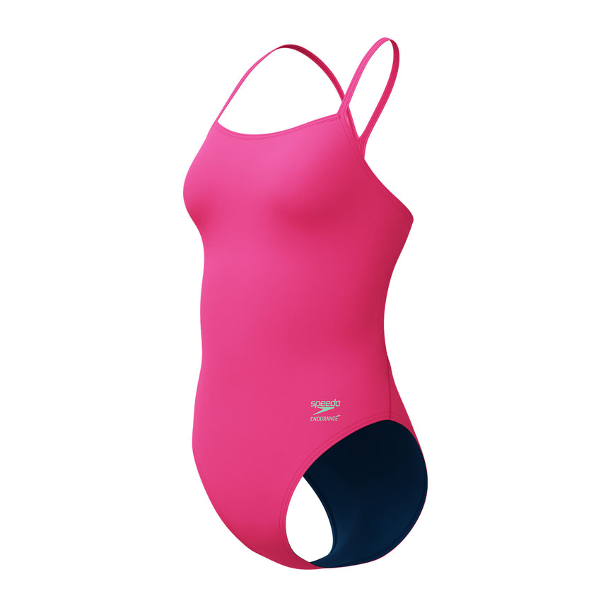 Speedo Badeanzug Eco Endurance+ Solid V-Back 2.0 Rosa