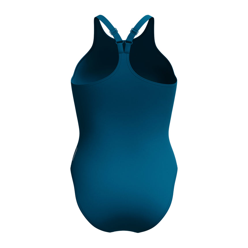 Speedo Long Torso Badeanzug Endurance+ V Back Blau