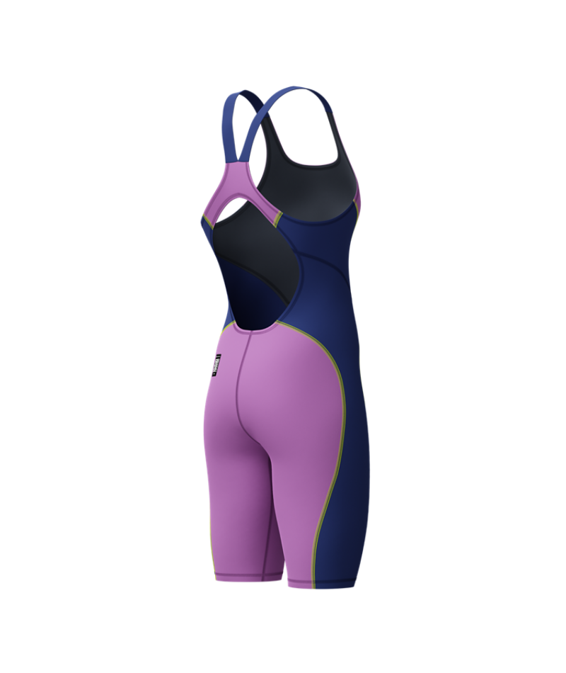 Speedo Dames Wedstrijdbadpak Fastskin HyperSpark Solid Open Back Paars/Marine