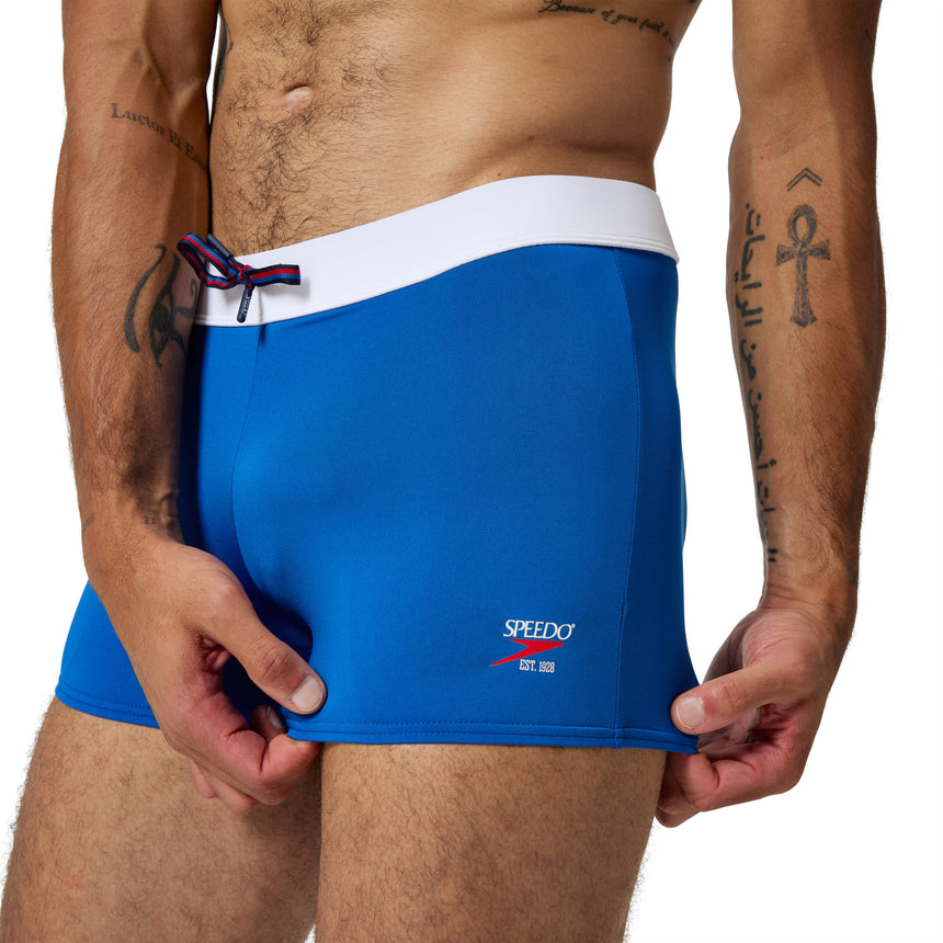 Speedo Badeboxer Solid Square Leg Blau