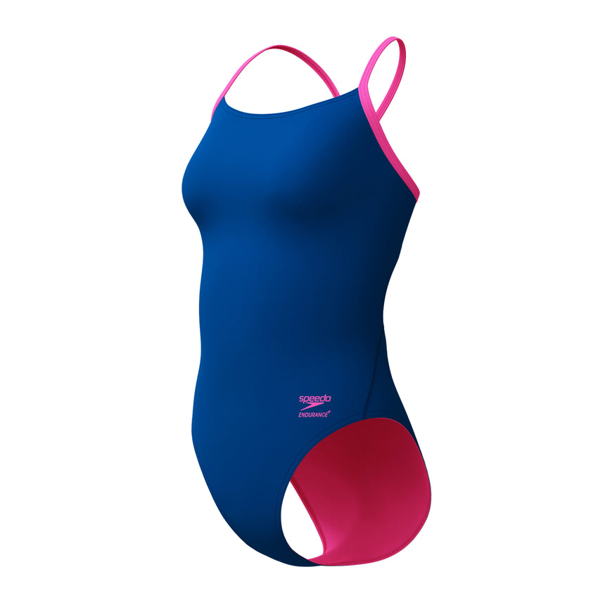 Speedo Badpak Eco Endurance+ Solid V-Back 2.0 Blauw