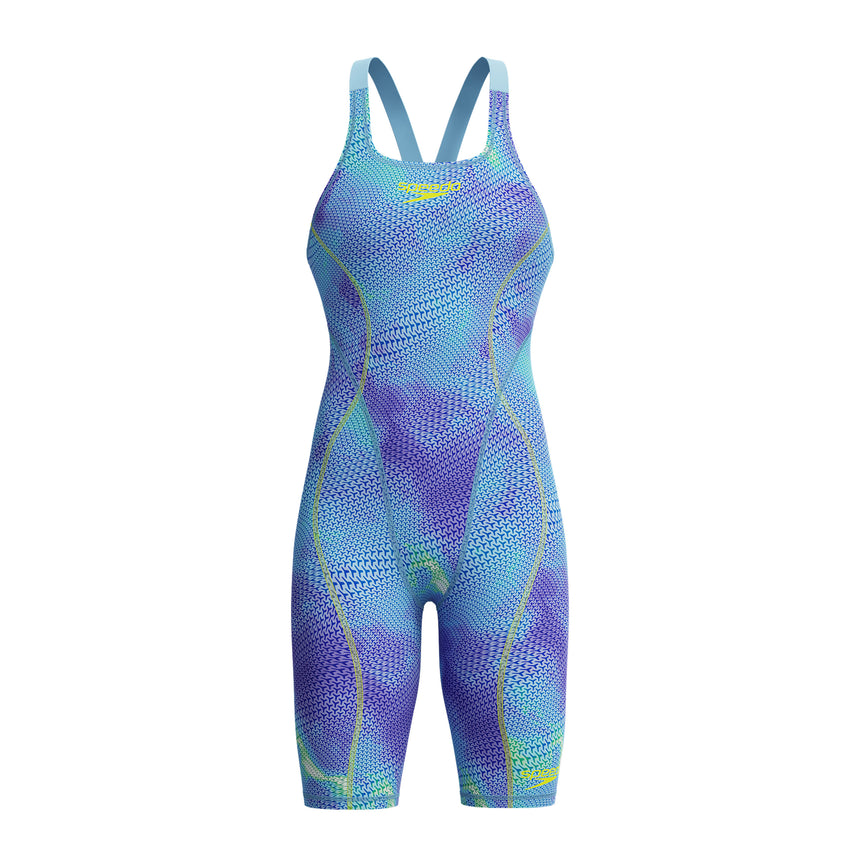 Speedo Wedstrijdbadpak Fastskin Hyperspark Open Rug Blauw/Geel