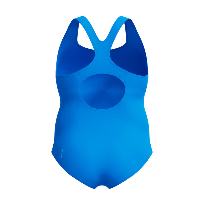 Speedo Shaping Swimsuit Eco Enduraflex Placement Medalist Plus Size Blue