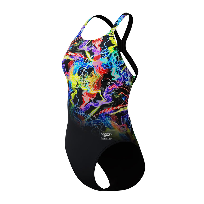 Speedo Badpak Eco Endurance+ Placement Print Powerback Zwart/Geel