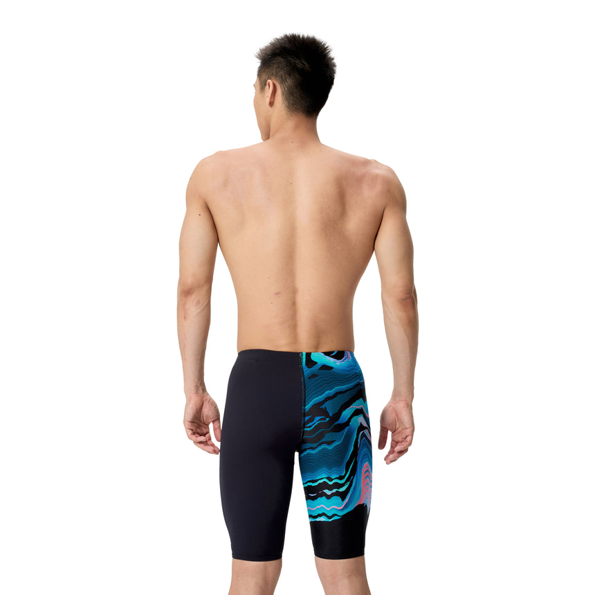 Speedo Heren Zwemjammer Placement Printed Zwart/Blauw