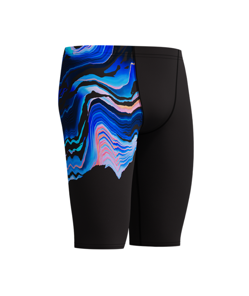 Speedo Heren Zwemjammer Placement Printed Zwart/Blauw