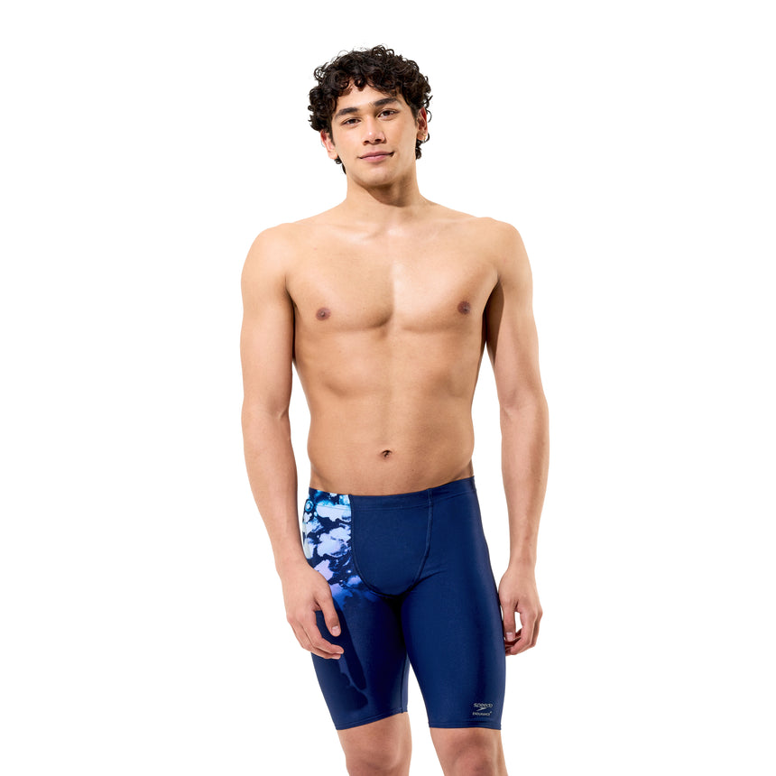 Speedo Herren-Schwimmjammer Placement Printed Moonglow Smoke–Marineblau