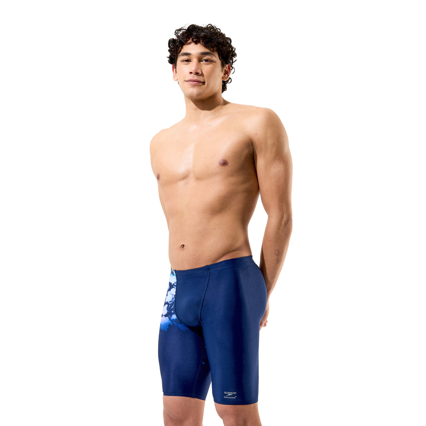 Speedo Herren-Schwimmjammer Placement Printed Moonglow Smoke–Marineblau