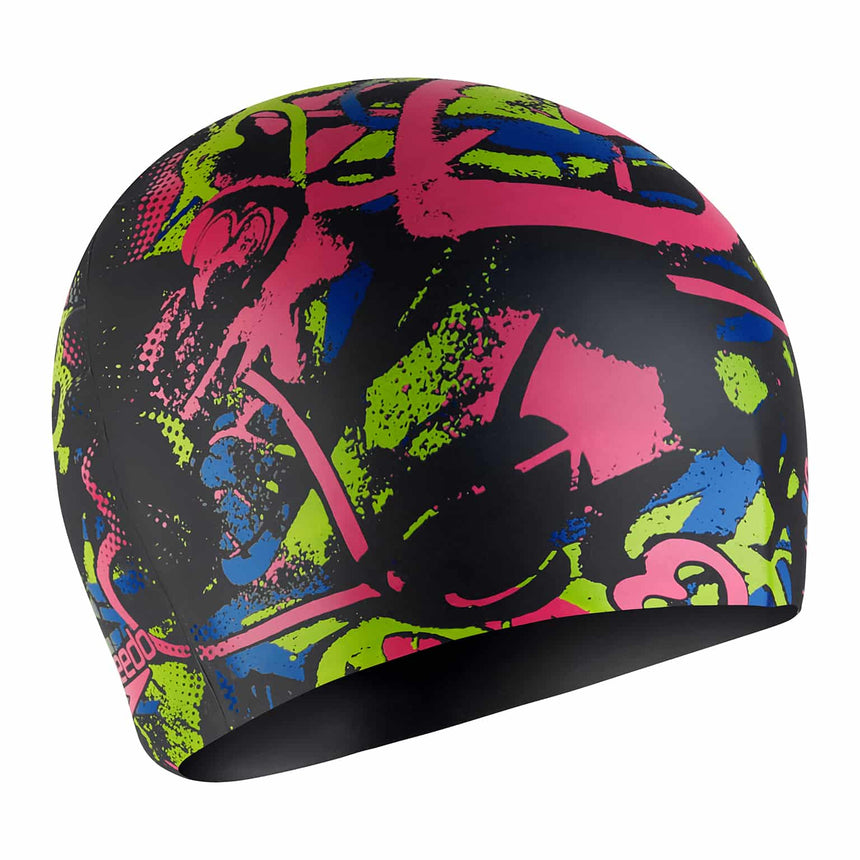 Speedo Printed Silicone Black/Flare Pink