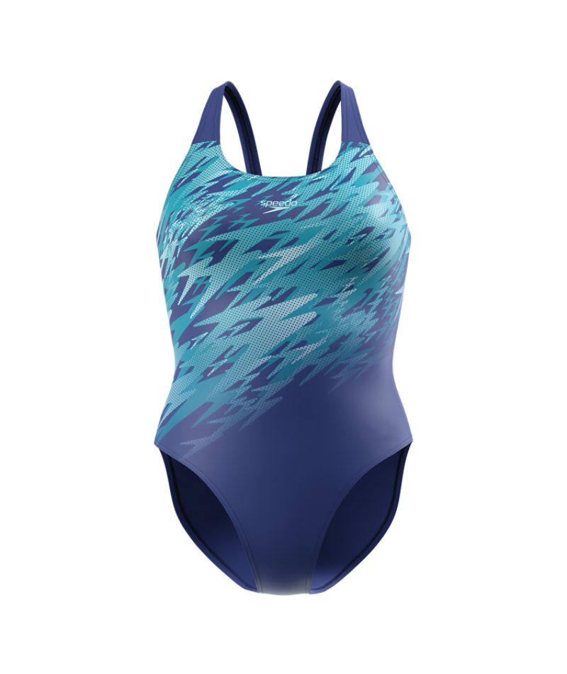 Speedo Badeanzug HYPERBOOM Placement Muscleback Blau/Blau