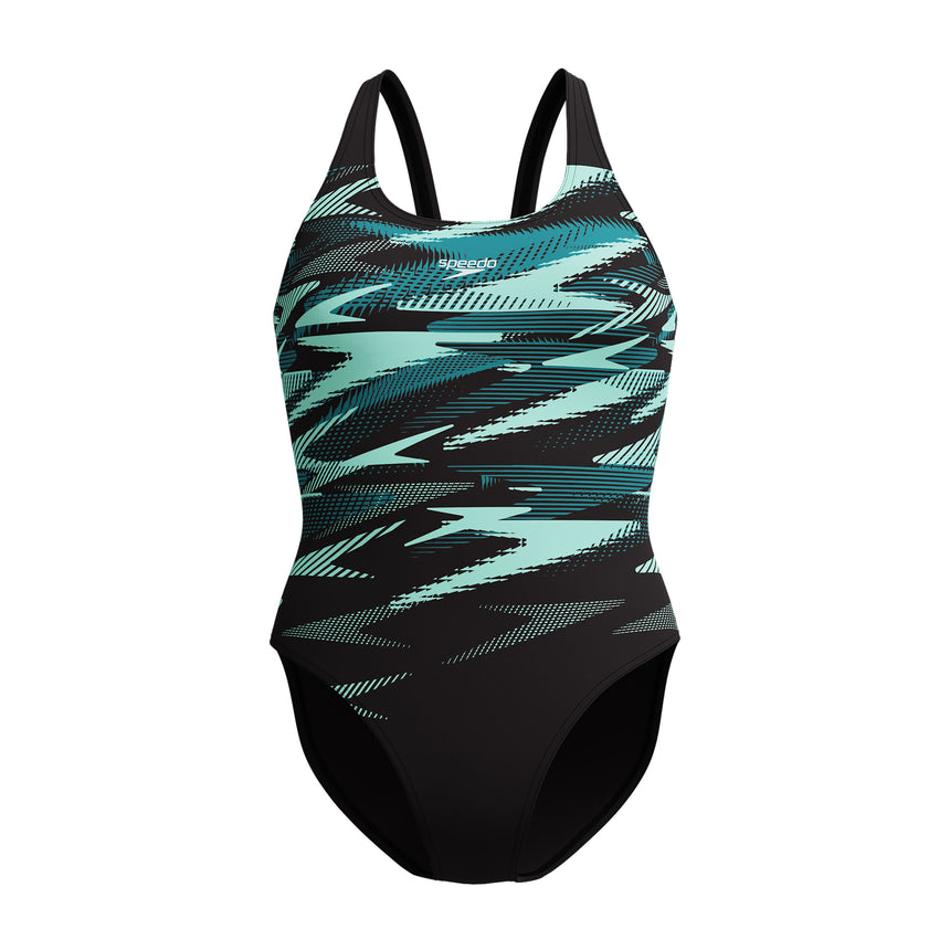 Speedo Badeanzug HyperBoom Placement Schwarz/Blau