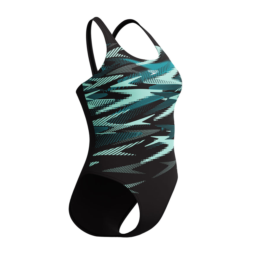 Speedo Badeanzug HyperBoom Placement Schwarz/Blau
