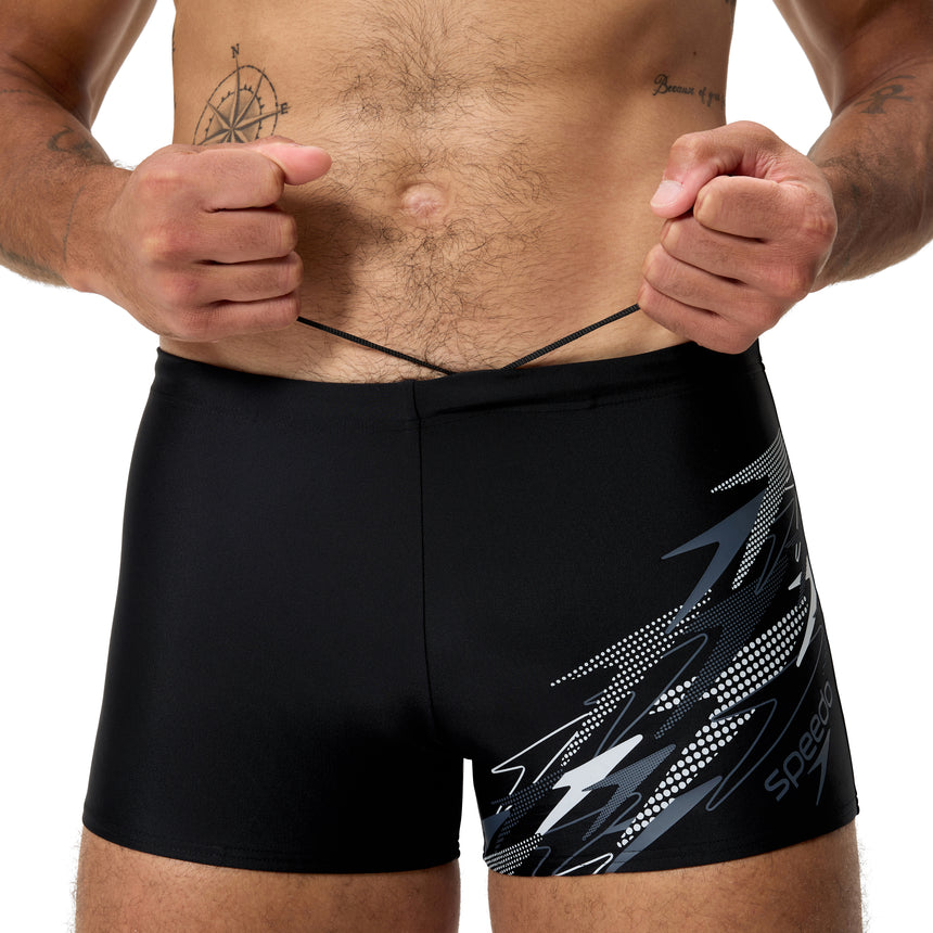 Speedo Heren Zwemboxer Medley Logo Zwart/Groen