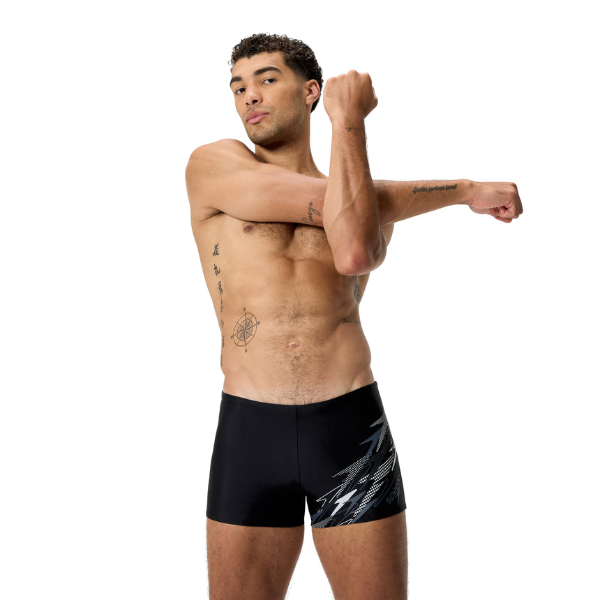 Speedo Heren Zwemboxer Medley Logo Zwart/Groen