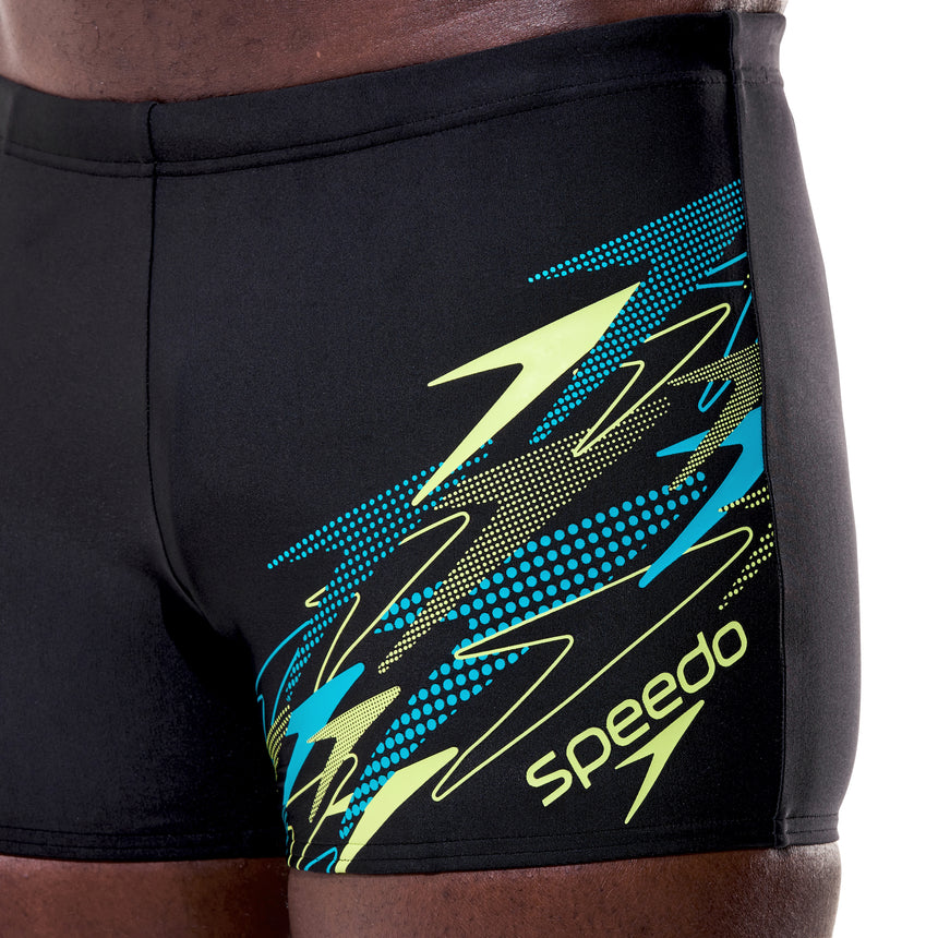 Speedo Herren Badeboxer Logo Anthrazit/HyperTeal