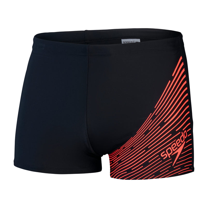 Speedo Badeboxer Medley Logo Schwarz/Rot