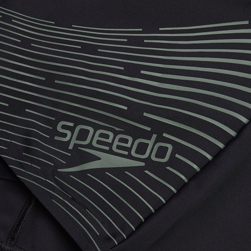 Speedo Badeboxer Medley Logo Schwarz/Grün