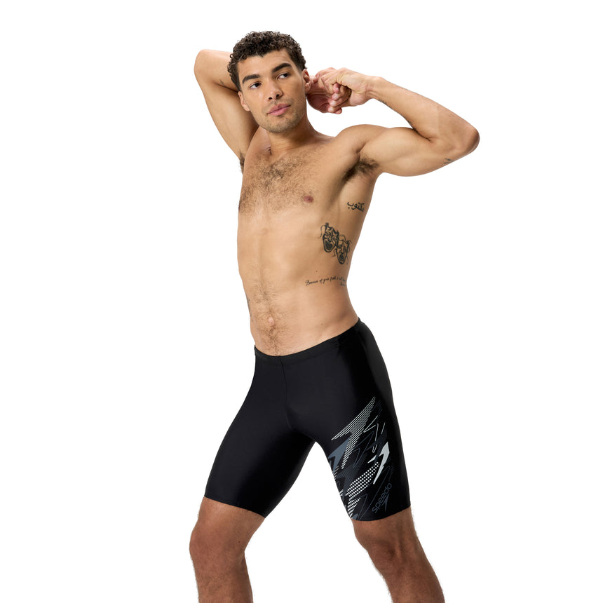 Speedo Heren Zwemjammer Medley Logo Zwart/Groen