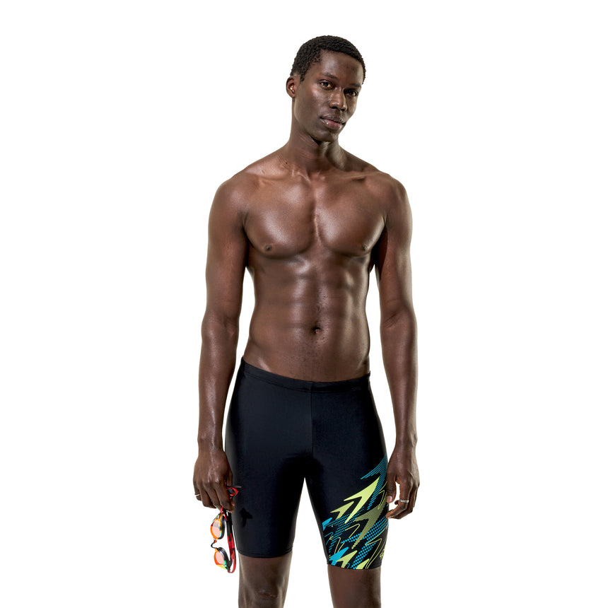Speedo Herren Schwimmjammer Medley Logo Anthrazit/HyperTeal