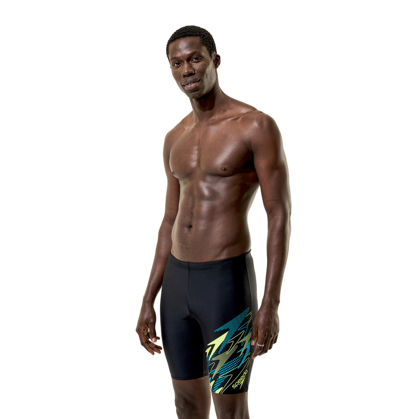 Speedo Herren Schwimmjammer Medley Logo Anthrazit/HyperTeal