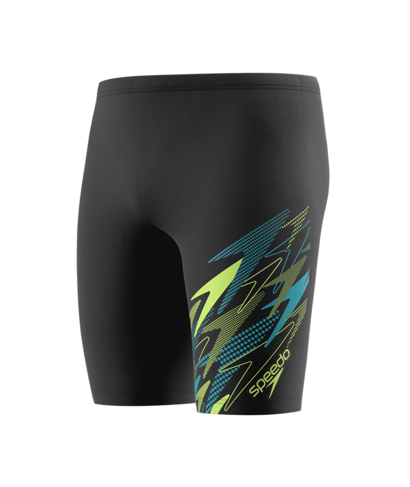 Speedo Herren Schwimmjammer Medley Logo Anthrazit/HyperTeal