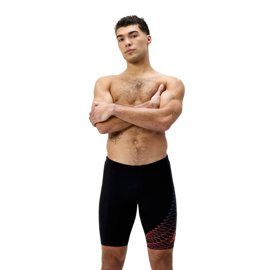 Speedo Swim Jammer Medley Logo Black/Orange