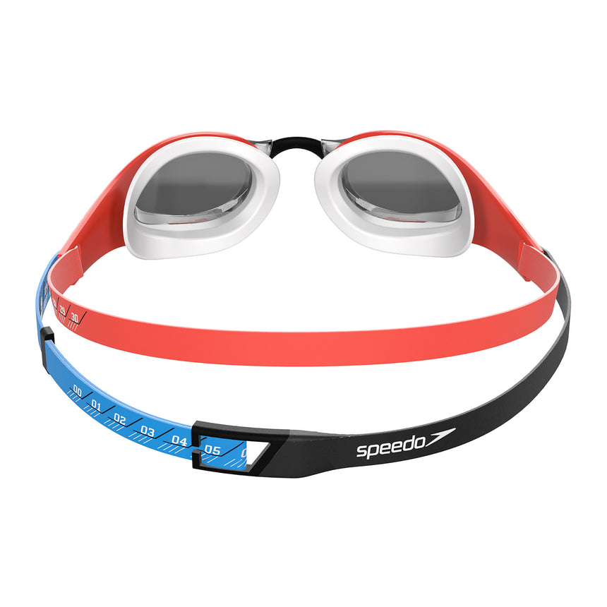Speedo Schwimmbrille Fastskin Pure Focus Mirror Rot/Blau