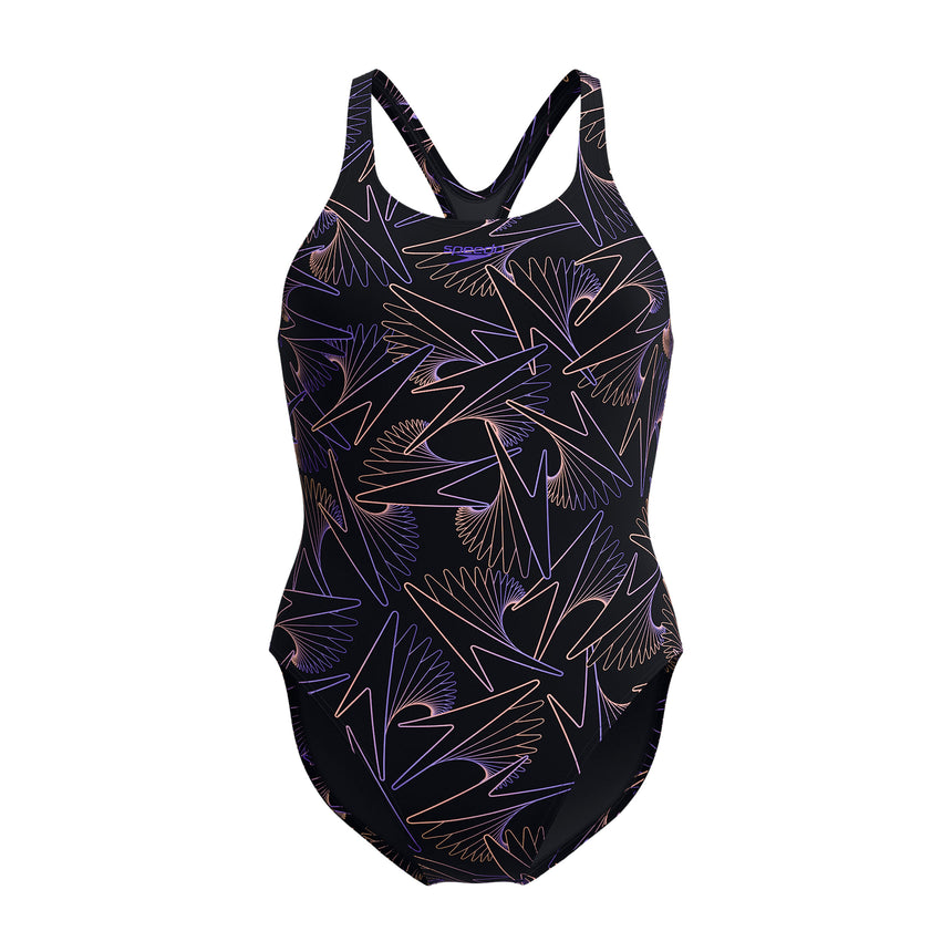 Speedo Badpak Eco Endurance+ Hyperboom Allover Medalist Zwart/Oranje