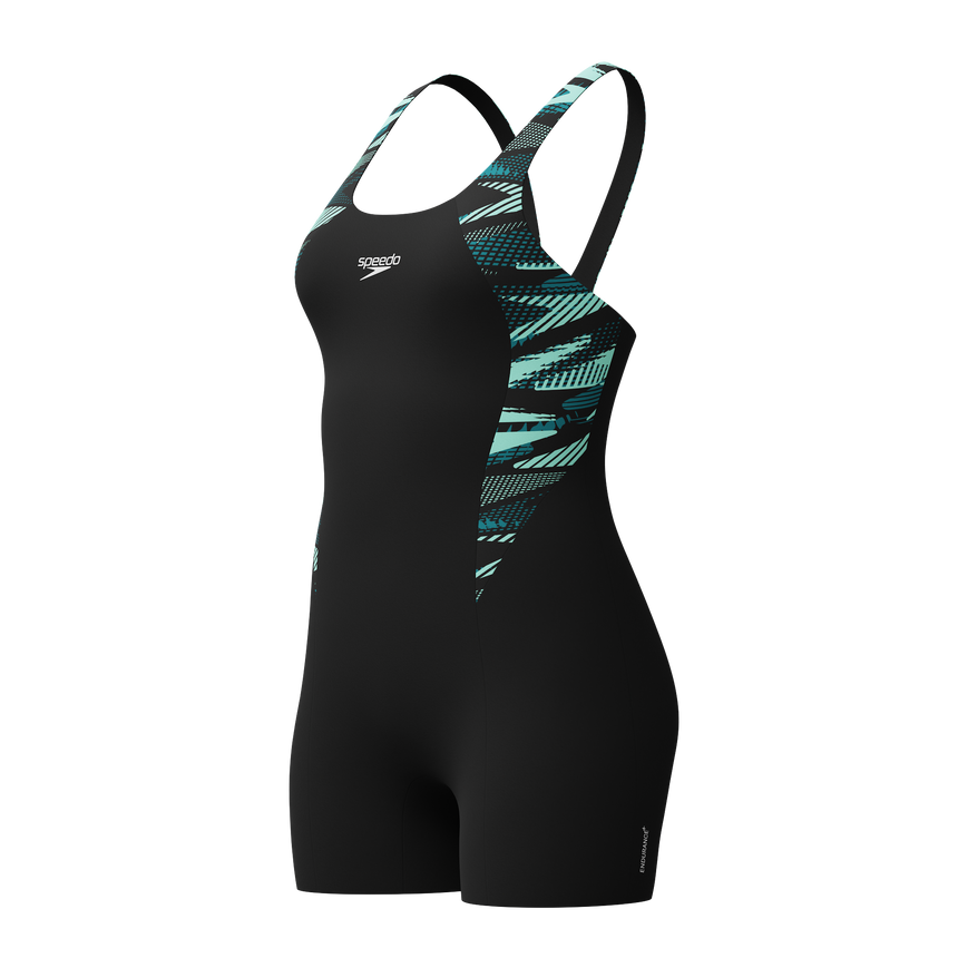 Speedo Badeanzug mit Bein Eco+ Hyperboom Splice Grün