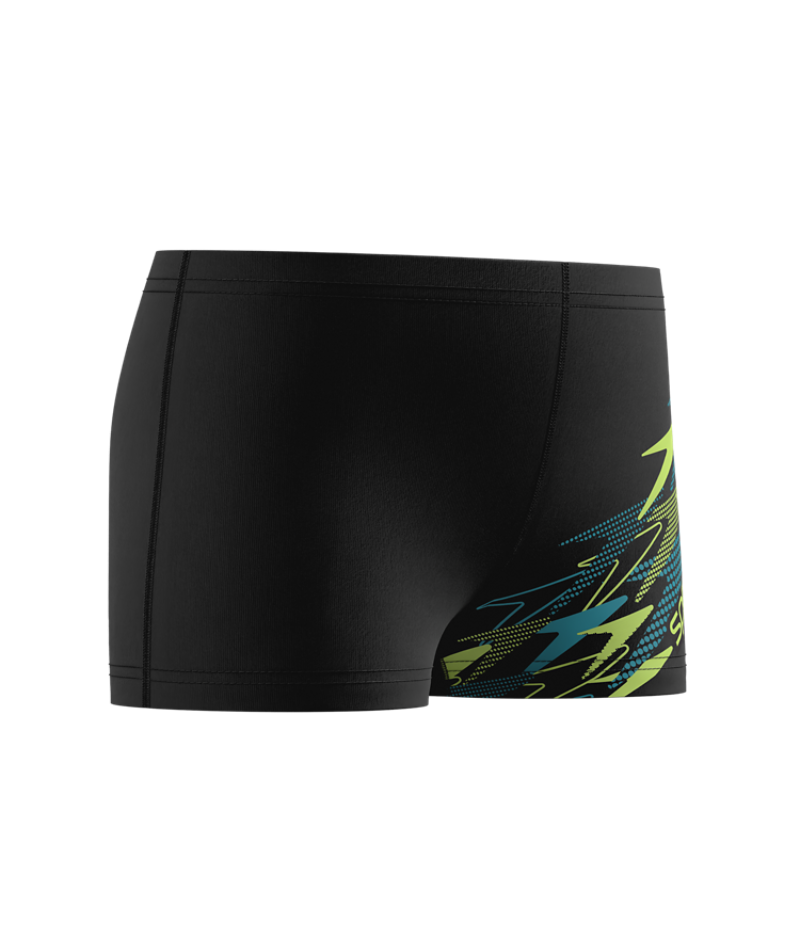 Speedo Jungen Badeboxer Medley Logo Anthrazit/Citrusgrün