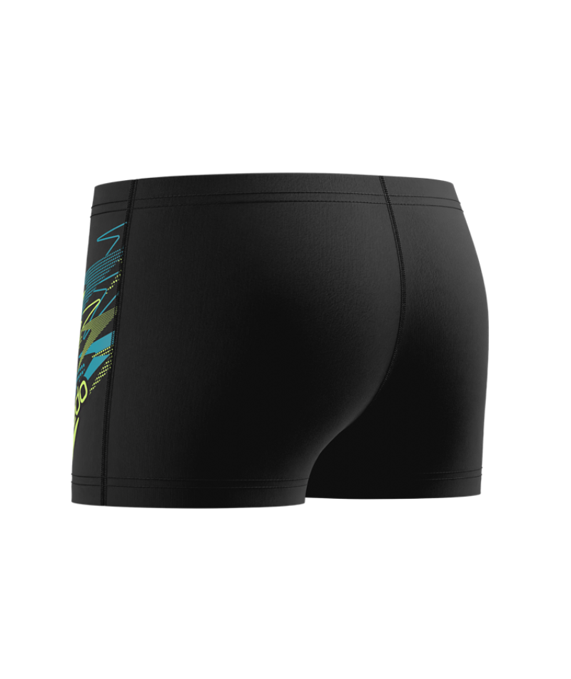 Speedo Jungen Badeboxer Medley Logo Anthrazit/Citrusgrün