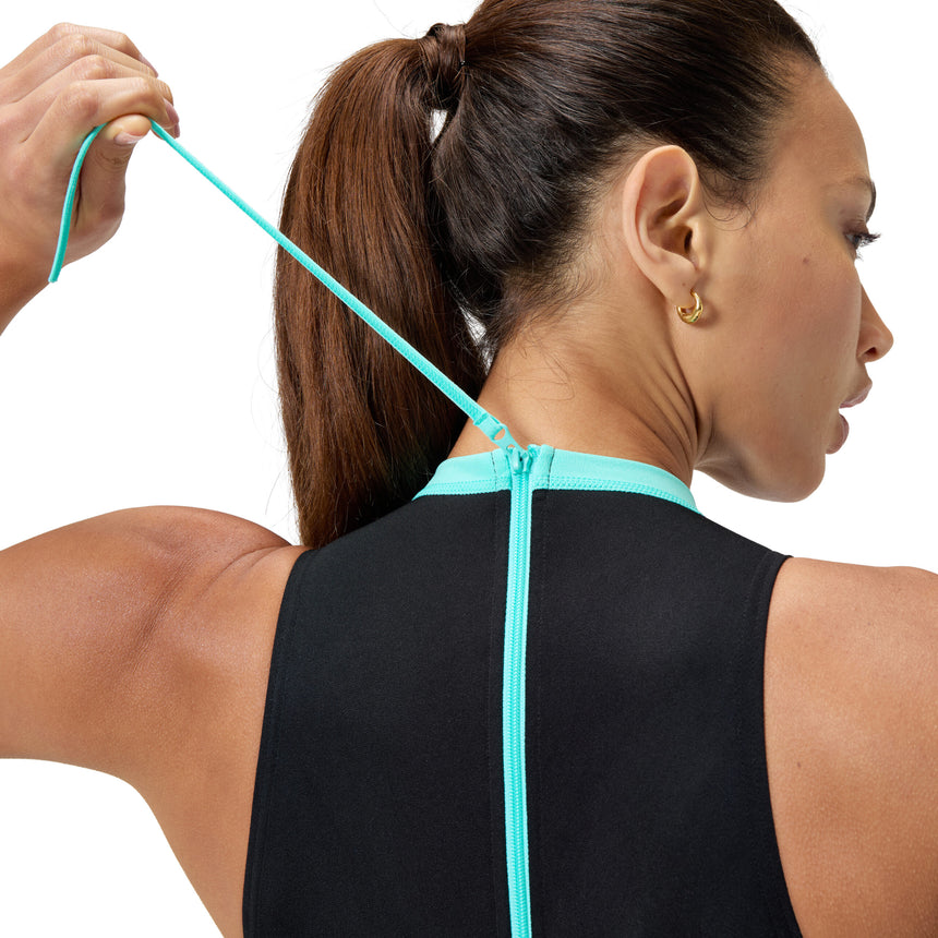 Speedo Badeanzug Printed Hydrasuit Schwarz/Blau