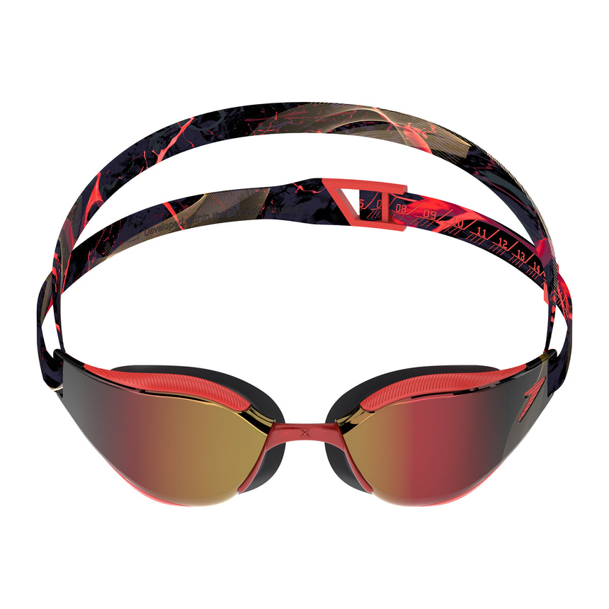 Speedo Zwembril Fastskin Hyper Elite Mirror Zwart/Rood