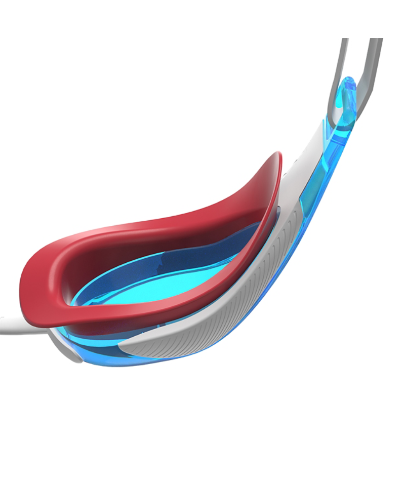 Speedo Wettkampf-Schwimmbrille Fastskin Hyper Elite Flammenrot/Bolt/Aqua-Blau