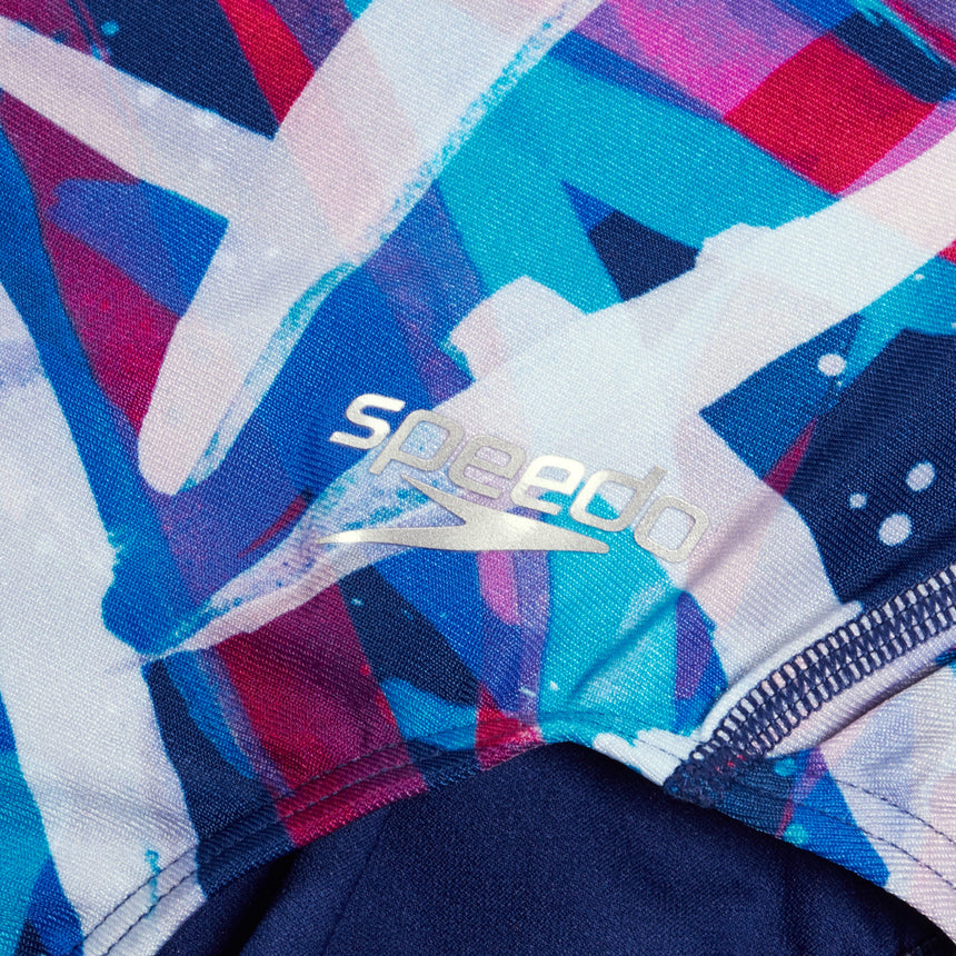 Speedo Badpak Allover Digital Starback Back Paars/Blauw