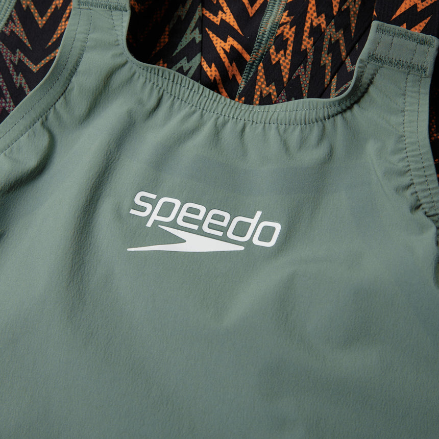 Speedo Meisjes Wedstrijd Badpak LZR Ignite Kneeskin Groen