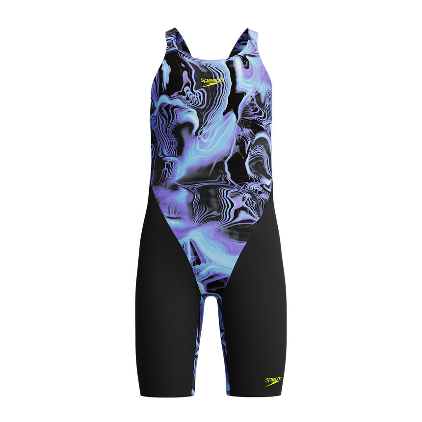Speedo Meisjes Wedstrijdbadpak Eco Endurance+ Fastskin Open Rug Zwart/Blauw