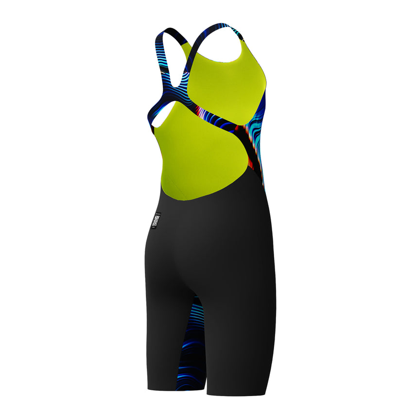 Speedo Girls Competition Kneeskin Fastskin Endurance+ Max Open Back Black/Blue
