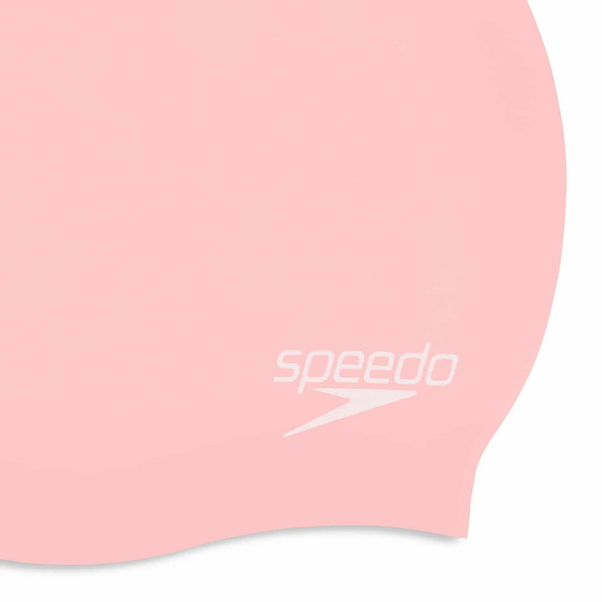 Speedo Plain Moulded Silicone Cap Cupid Coral