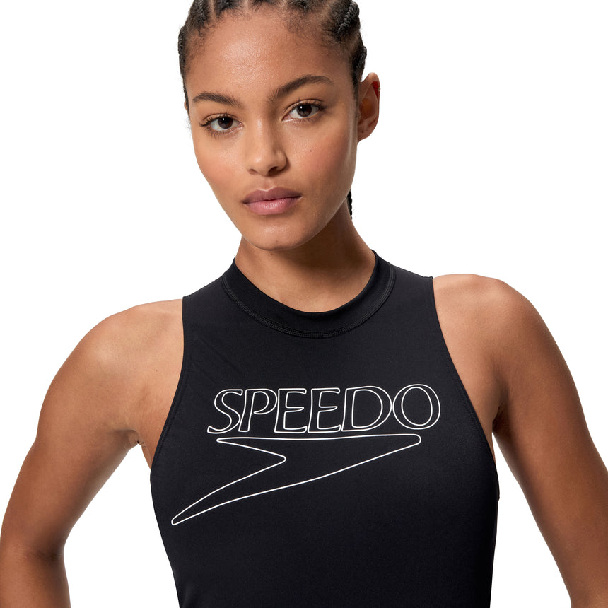 Speedo Dames Badpak Endurance+ Logo Hydrasuit Zwart/Wit