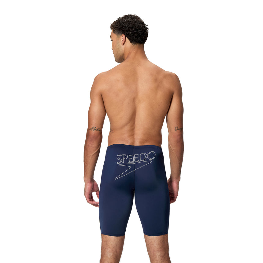 Speedo Heren Zwemjammer Endurance+ Logo Marine/Wit