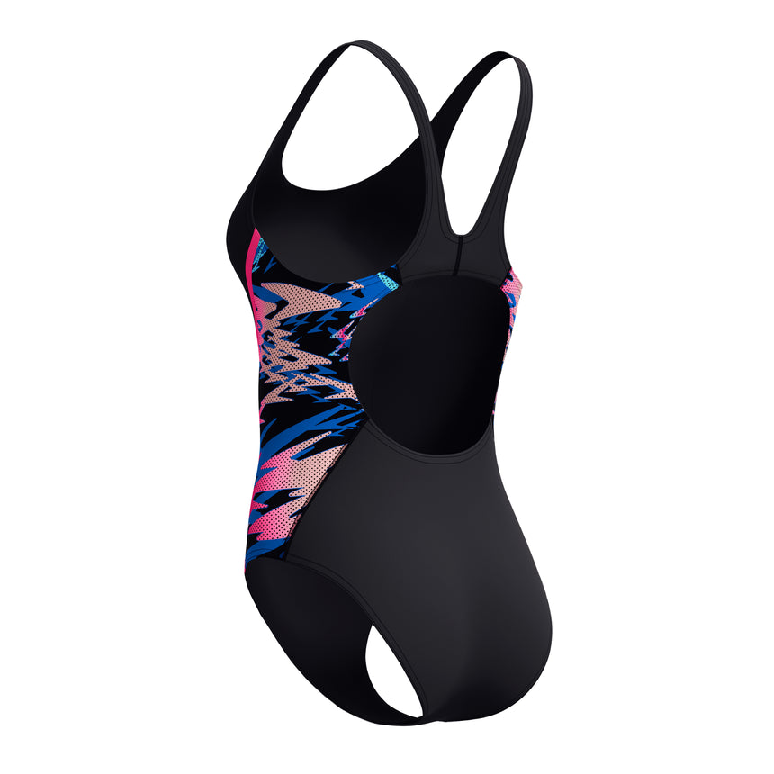 Speedo Dames Badpak Hyperboom Splice Muscleback Zwart/Roze