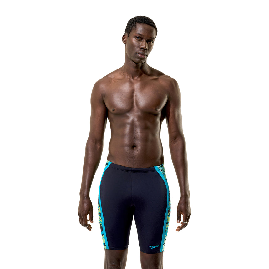 Speedo Herren-Schwimmjammer Hyperboom Splice Anthrazit/HyperTeal